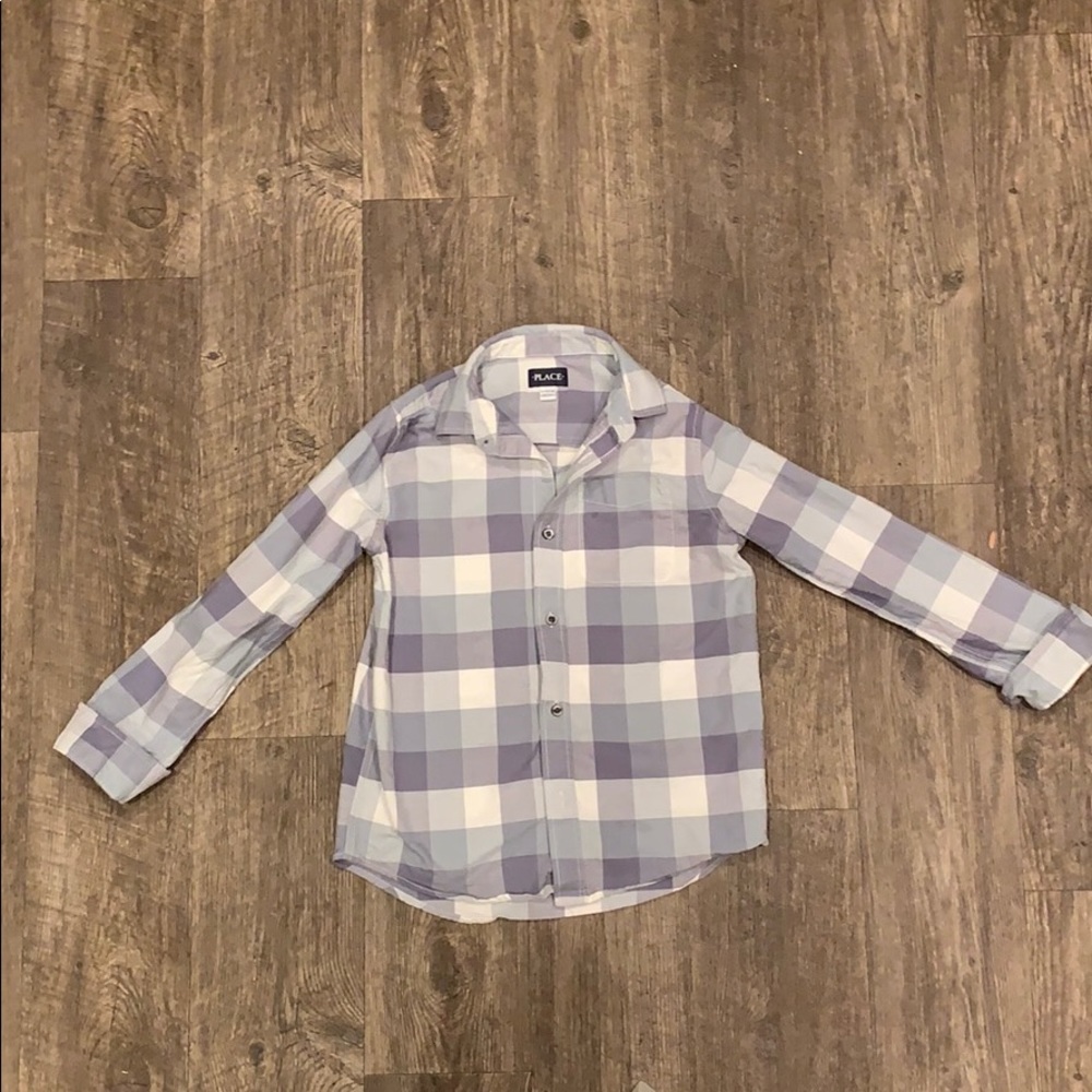 Boys Button Down Plaid Shirt